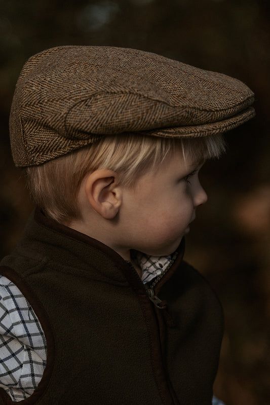 Childrens Tweed Flat Cap
